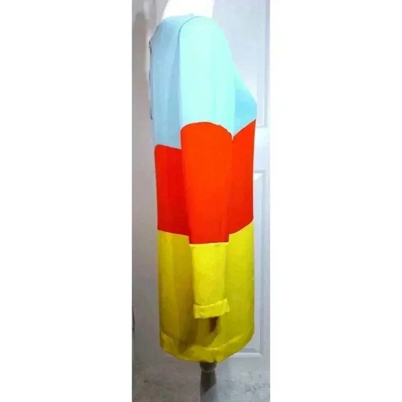 Heidi‎ merrick double silk Huntington Colourblock dress size 4 - Picture 5 of 11
